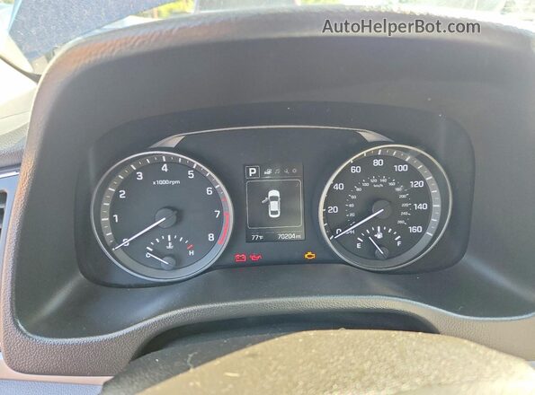 5NPD84LF2JH231018 2018 HYUNDAI ELANTRA Синий Вид щитка приборов