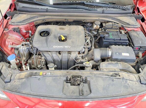 5NPD84LF2JH277691 2018 HYUNDAI ELANTRA Red Vista del compartimento del motor