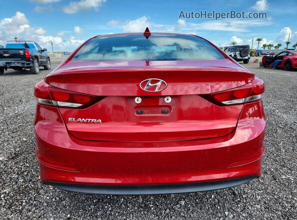 5NPD84LF2JH307224 2018 HYUNDAI ELANTRA Red Rear view