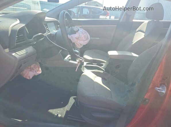 5NPD84LF2KH458128 2019 HYUNDAI ELANTRA Red წინა სალონის ხედი