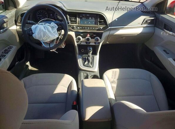 5NPD84LF2KH458128 2019 HYUNDAI ELANTRA Red წინა პანელის ხედი