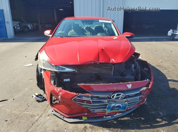 5NPD84LF2KH458128 2019 HYUNDAI ELANTRA Red წინა ხედი