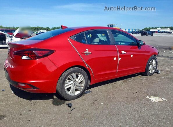 5NPD84LF2KH458128 2019 HYUNDAI ELANTRA Red უკანა მარჯვენა