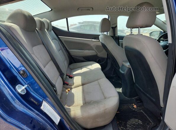 5NPD84LF2KH470635 2019 HYUNDAI ELANTRA Blue Հետևի նստատեղերի տեսք