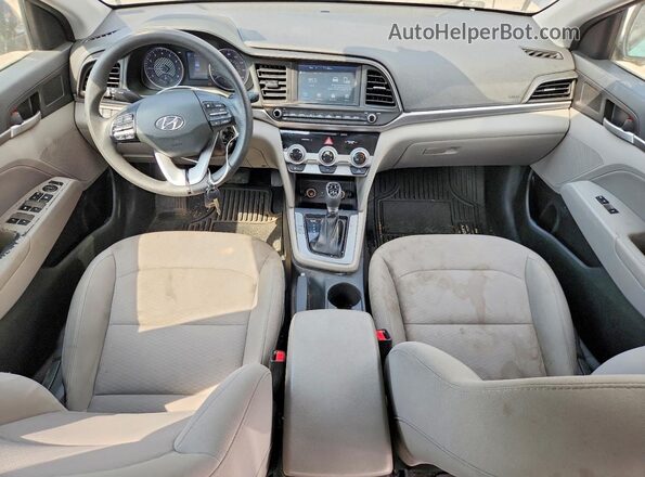 5NPD84LF2KH470635 2019 HYUNDAI ELANTRA Blue Առջևի վահանակի տեսք