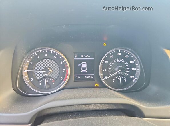 5NPD84LF2LH528440 2020 HYUNDAI ELANTRA White Սարքավորումների վահանակի տեսք