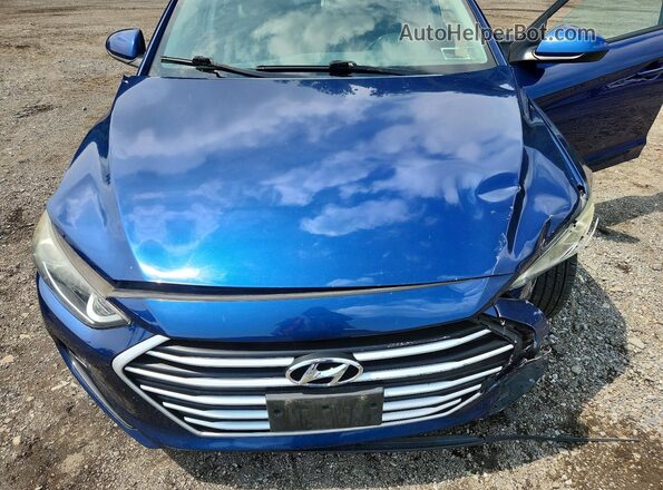 5NPD84LF3HH130936 2017 HYUNDAI ELANTRA Blue უკანა სალონის ხედი