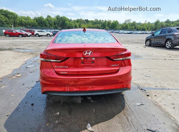 5NPD84LF4HH097249 2017 HYUNDAI ELANTRA Red Rear view
