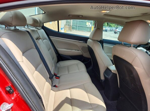 5NPD84LF4HH097249 2017 HYUNDAI ELANTRA Red Rear seats view