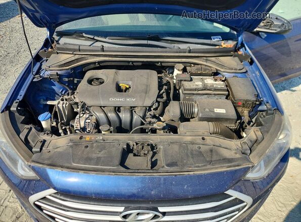 5NPD84LF4JH290443 2018 HYUNDAI ELANTRA Синий Вид задней части салона