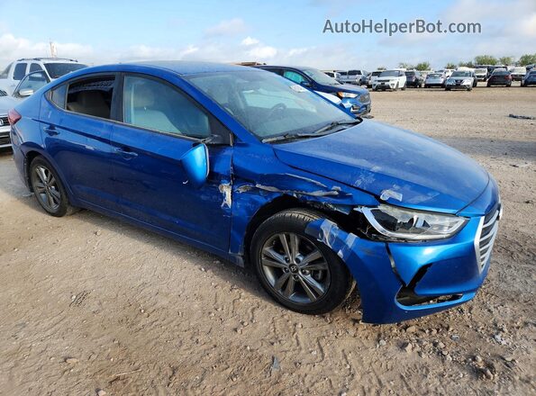 5NPD84LF4JH361236 2018 HYUNDAI ELANTRA Синий Передняя правая четверть