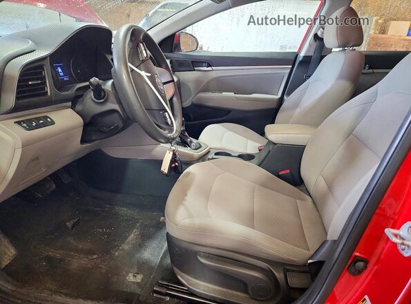 5NPD84LF4LH621721 2020 HYUNDAI ELANTRA Red Widok wnętrza z przodu