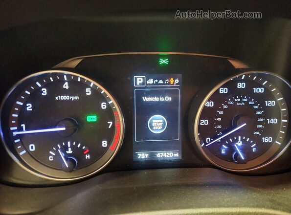 5NPD84LF5HH066947 2017 HYUNDAI ELANTRA Серебряный Вид щитка приборов