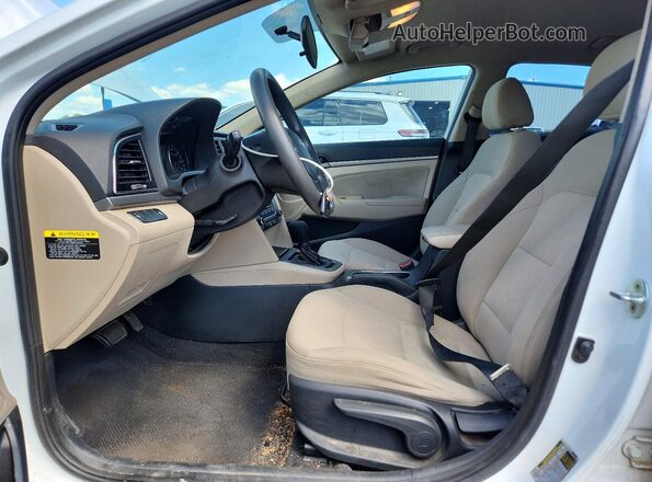 5NPD84LF5HH115077 2017 HYUNDAI ELANTRA White Вид салону спереду