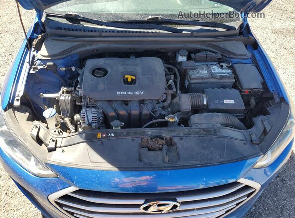 5NPD84LF5HH134647 2017 HYUNDAI ELANTRA Blue Vista del compartimento del motor