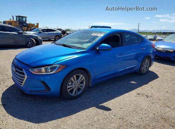 5NPD84LF5HH134647 2017 HYUNDAI ELANTRA Blue Trasero izquierdo