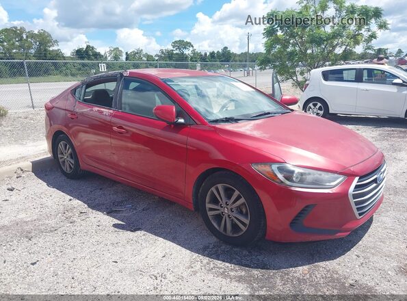 5NPD84LF5HH184500 2017 HYUNDAI ELANTRA Red Вид задньої частини салону