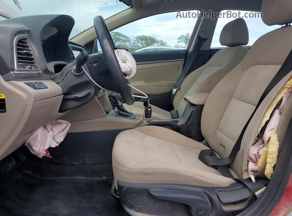 5NPD84LF5JH277670 2018 HYUNDAI ELANTRA Red Dashboard view
