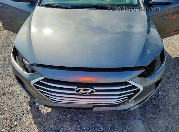 5NPD84LF5JH374688 2018 HYUNDAI ELANTRA Серебряный Вид задней части салона