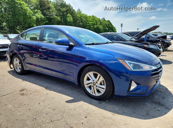 5NPD84LF5KH493472 2019 HYUNDAI ELANTRA Blue Передня права чверть