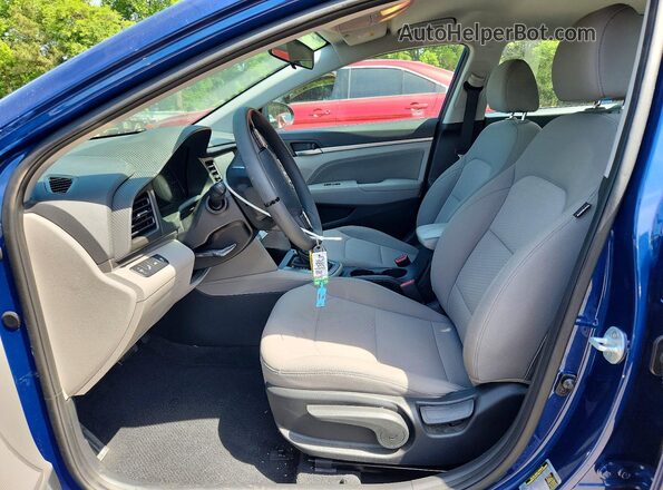 5NPD84LF5KH493472 2019 HYUNDAI ELANTRA Blue Вид салону спереду