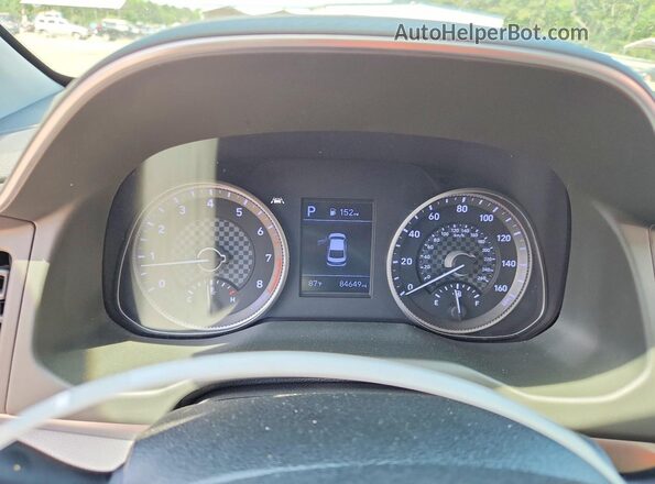 5NPD84LF5KH493472 2019 HYUNDAI ELANTRA Blue Вид щитка приладів