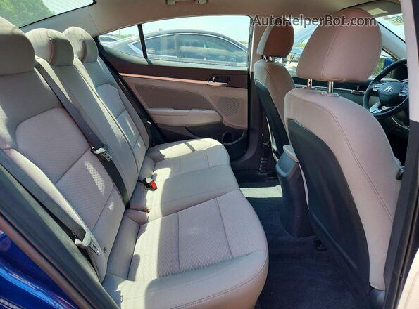 5NPD84LF5KH493472 2019 HYUNDAI ELANTRA Blue Вид задніх сидінь