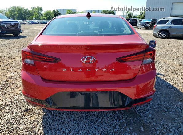 5NPD84LF5LH589698 2020 HYUNDAI ELANTRA Red უკანა ხედი