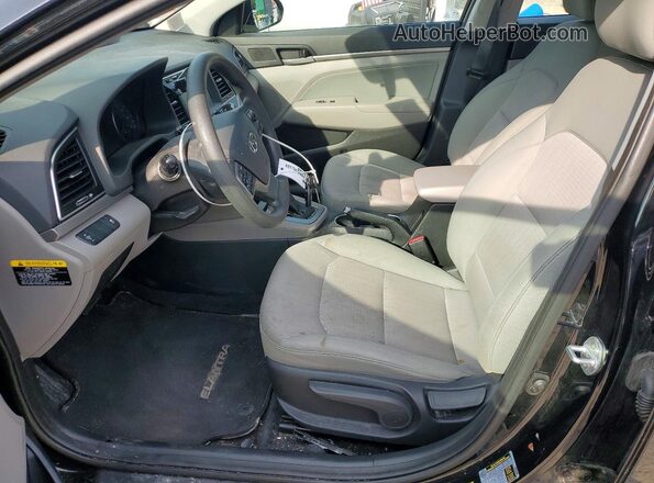 5NPD84LF6HH091405 2017 HYUNDAI ELANTRA Black წინა სალონის ხედი