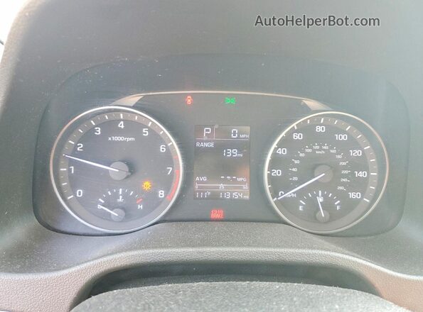 5NPD84LF6HH185252 2017 HYUNDAI ELANTRA Blue Vista del cuadro de instrumentos