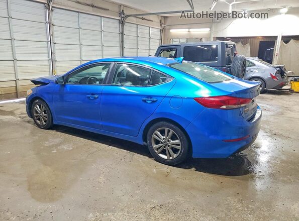 5NPD84LF6JH275376 2018 HYUNDAI ELANTRA Blue Rear left