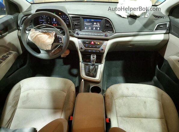5NPD84LF6JH275376 2018 HYUNDAI ELANTRA Blue Dashboard view