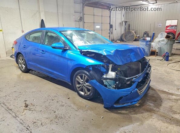 5NPD84LF6JH275376 2018 HYUNDAI ELANTRA Blue Front right