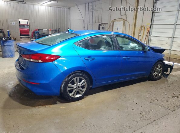 5NPD84LF6JH275376 2018 HYUNDAI ELANTRA Blue Rear right