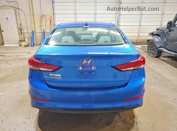 5NPD84LF6JH275376 2018 HYUNDAI ELANTRA Blue Rear view