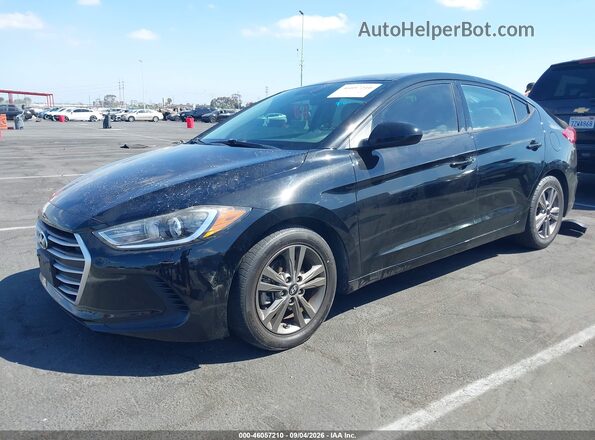 5NPD84LF6JH329517 2018 HYUNDAI ELANTRA Black Առջևի ձախ երեք քառորդ տեսարան