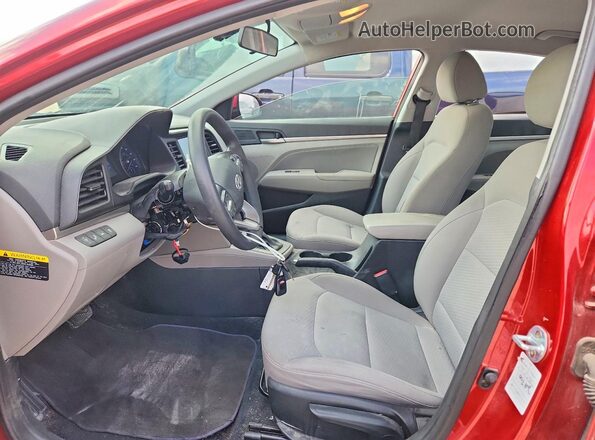 5NPD84LF6KH404735 2019 HYUNDAI ELANTRA Red Սալոնի դիմացի տեսք