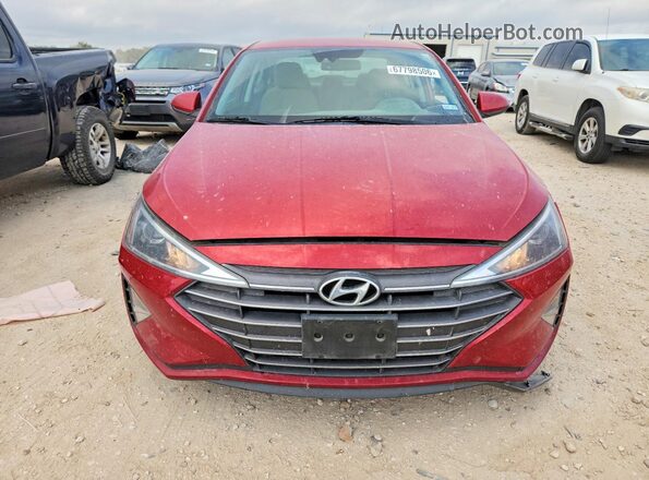 5NPD84LF6KH404735 2019 HYUNDAI ELANTRA Red Դիմացի տեսք