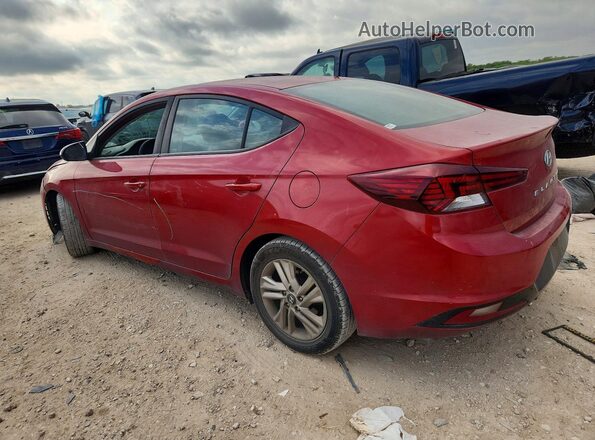 5NPD84LF6KH404735 2019 HYUNDAI ELANTRA Red Հետևի ձախ