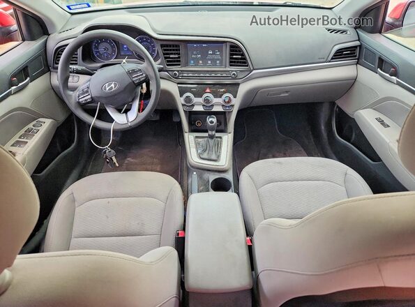 5NPD84LF6KH404735 2019 HYUNDAI ELANTRA Red Առջևի վահանակի տեսք