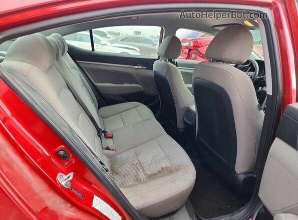 5NPD84LF6KH404735 2019 HYUNDAI ELANTRA Red Հետևի նստատեղերի տեսք