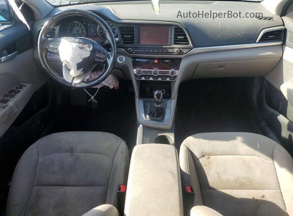 5NPD84LF6KH405870 2019 HYUNDAI ELANTRA Blue Առջևի վահանակի տեսք