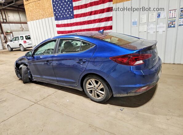 5NPD84LF6KH433927 2019 HYUNDAI ELANTRA Blue Trasero izquierdo