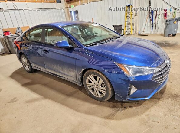 5NPD84LF6KH433927 2019 HYUNDAI ELANTRA Blue Delantero derecho