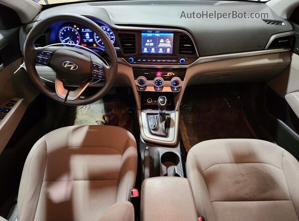 5NPD84LF6KH433927 2019 HYUNDAI ELANTRA Blue Vista del salpicadero
