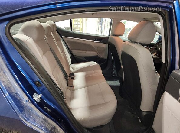 5NPD84LF6KH433927 2019 HYUNDAI ELANTRA Blue Vista de los asientos traseros