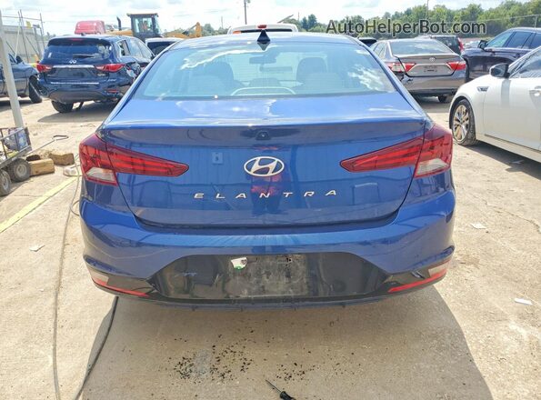 5NPD84LF6KH449299 2019 HYUNDAI ELANTRA Blue უკანა ხედი