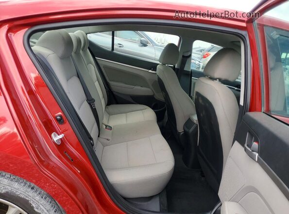 5NPD84LF6KH479175 2019 HYUNDAI ELANTRA Red Rear seats view