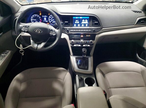 5NPD84LF6LH510166 2020 HYUNDAI ELANTRA Blue Առջևի վահանակի տեսք