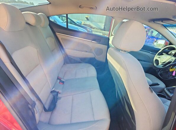 5NPD84LF7HH021153 2017 HYUNDAI ELANTRA Red Rear seats view